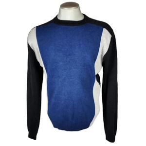 Vintage Levi's SilverTab Wool Crewneck Pullover Sweater Royal  Blue Size Medium